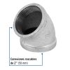 48754 - Codo 45° acero galvanizado de 2', Foset