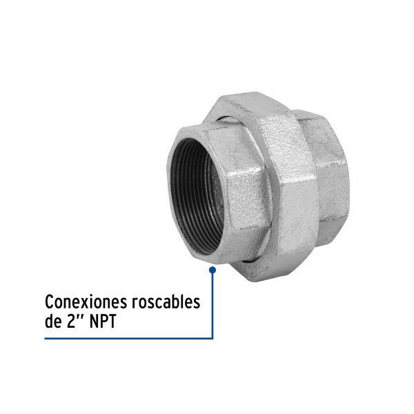 48773 - Tuerca unión 2' acero galvanizado, Foset
