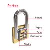 22526 - Candado de hierro color latón 20 mm, corto, caja, BASIC