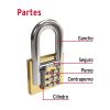 23522 - Candado de hierro color latón 30 mm, corto, caja, BASIC