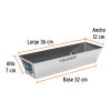 100798 - Charola de 12' de acero inoxidable para mezcla, Truper