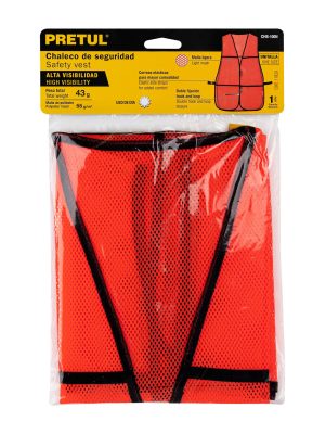 21023 - Chaleco de seguridad, uso de día, naranja, Pretul