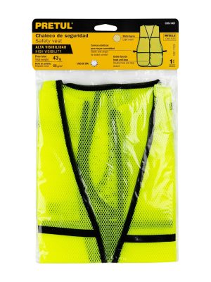 CHS-100VE1.jpg 21024 - Chaleco de seguridad, uso de día, verde, Pretul