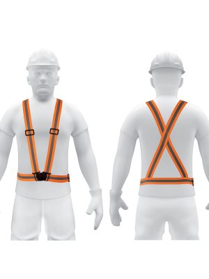 CHS-400N.jpg 15565 - Chaleco elástico tipo arnés naranja con reflejante, Truper