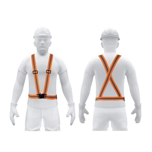 15565 - Chaleco elástico tipo arnés naranja con reflejante, Truper