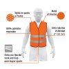 14426 - Chaleco de seguridad naranja con cintas de alta visibilidad