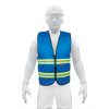 15416 - Chaleco de seguridad azul alta visibilidad con cierre