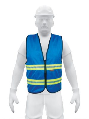 15416 - Chaleco de seguridad azul alta visibilidad con cierre