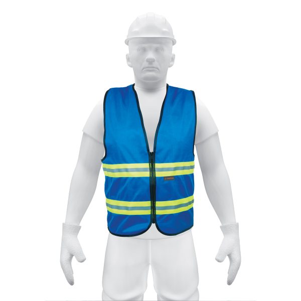 15416 - Chaleco de seguridad azul alta visibilidad con cierre