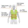 13474 - Chaleco de seguridad verde alta visibilidad con cierre
