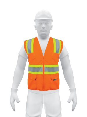 CHS-700N.jpg 13475 - Chaleco de seguridad naranja max visibilidad y 6 bolsas