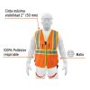 101770 - Chaleco de seguridad para arnés, alta visibilidad, naranja