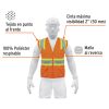 13475 - Chaleco de seguridad naranja max visibilidad y 6 bolsas