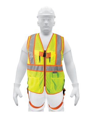 101771 - Chaleco de seguridad para arnés, alta visibilidad, verde