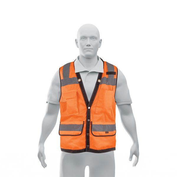 CHS-800N-L.jpg 13480 - Chaleco seguridad reforzado naranja con bolsas, G, Expert