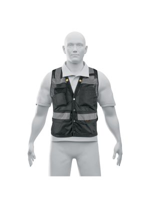 CHS-800NE-M.jpg 103989 - Chaleco seguridad reforzado negro con bolsas, M, Expert