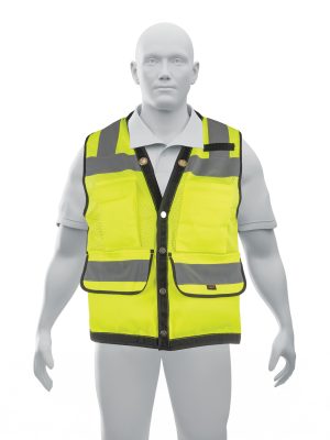 CHS-800V-XL.jpg 13484 - Chaleco seguridad reforzado verde con bolsas, XG, Expert