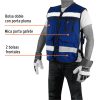 14670 - Chaleco brigadista con cintas reflejantes, color azul rey