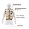 14668 - Chaleco brigadista con cintas reflejantes, color beige