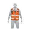 14669 - Chaleco brigadista con cintas reflejantes, color naranja