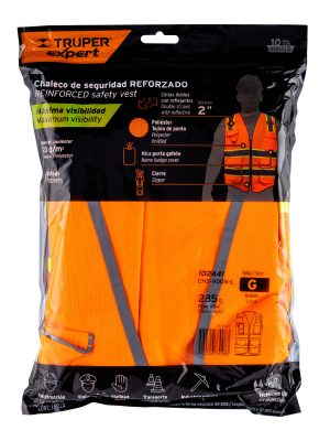 102441 - Chaleco de seguridad de alta visibilidad, naranja, G, EXPERT