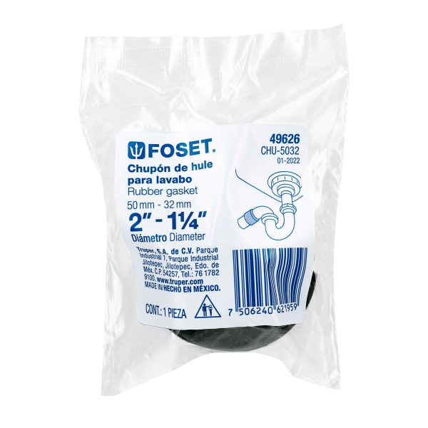 49626 - Chupón de PVC, 2' x 1-1/4', Foset