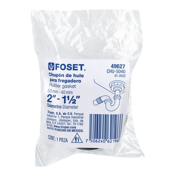 49627 - Chupón de PVC, 2' x 1-1/2', Foset