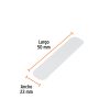 12531 - Tarjeta 6 tiras 23cm antiderrapantes blancas 50mm c/abrasivo