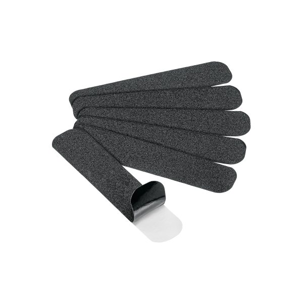 12530 - Tarjeta 6 tiras 23cm antiderrapantes negras 50mm c/abrasivo