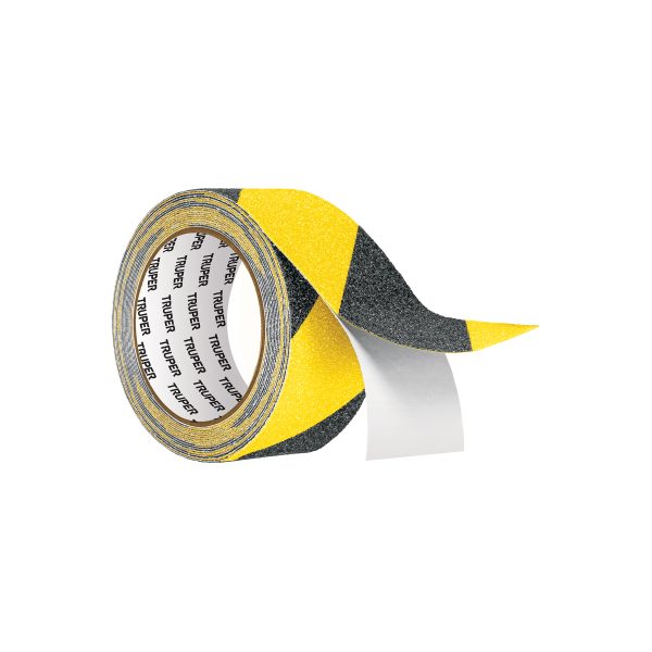 101448 - Rollo 5 m de cinta antiderrapante ama/negra 50mm c/abrasivo