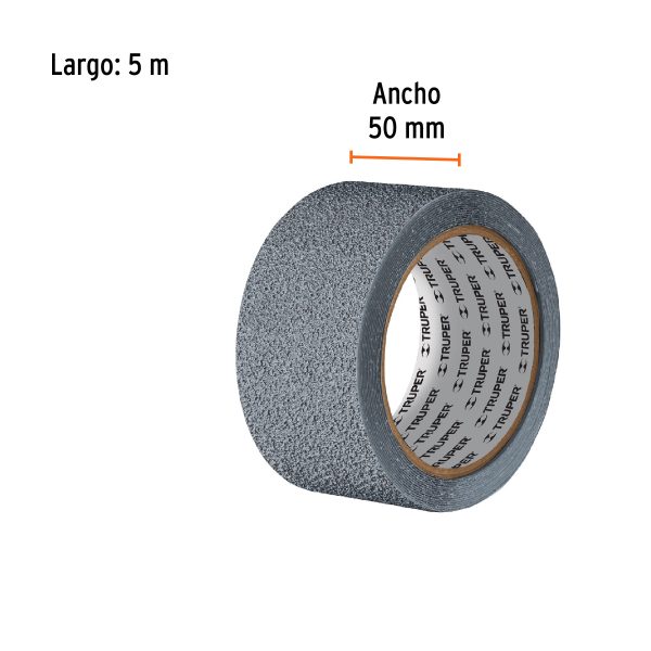 101773 - Rollo de 5 m cinta antiderrapante 50mm gris p/áreas húmedas