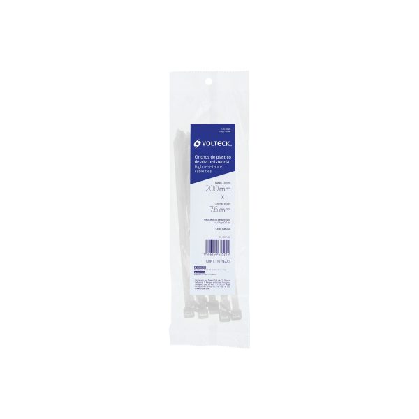CIN-12020E1.jpg 48981 - Bolsa c/10 cinchos plásticos 120 lb, 200 x 7.5 mm, naturales
