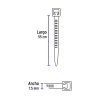 Web 48983 - Bolsa c/10 cinchos plásticos 120 lb, 550 x 7.5 mm, naturales