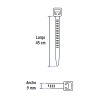 45841 - Bolsa con 10 cinchos plásticos 175 lb, 450 x 9 mm, negros