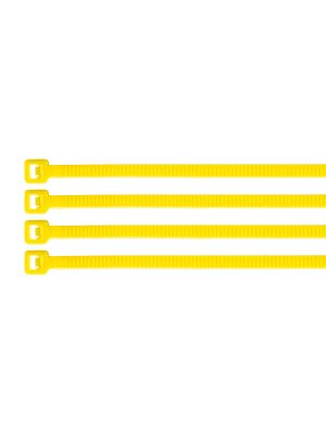 41014 - Bolsa con 100 cinchos plásticos 18 lb, 100x2.5 mm, amarillos
