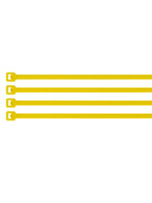 41018 - Bolsa con 50 cinchos plásticos 40 lb, 150x3.5 mm, amarillos