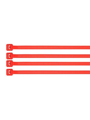 41017 - Bolsa con 50 cinchos plásticos 40 lb, 150 x 3.5 mm, rojos