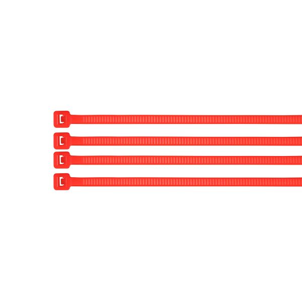 41017 - Bolsa con 50 cinchos plásticos 40 lb, 150 x 3.5 mm, rojos