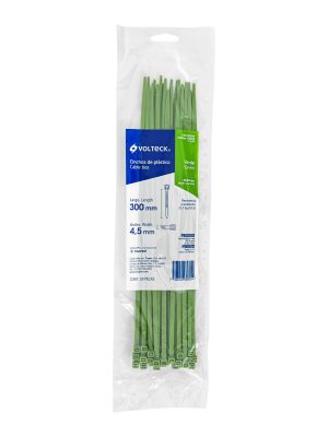 CIN-5030VE1.jpg 41020 - Bolsa con 50 cinchos plásticos 50 lb, 300 x 4.5 mm, verdes