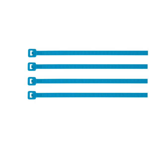 41019 - Bolsa con 50 cinchos plásticos 50 lb, 300 x 4.5 mm, azules