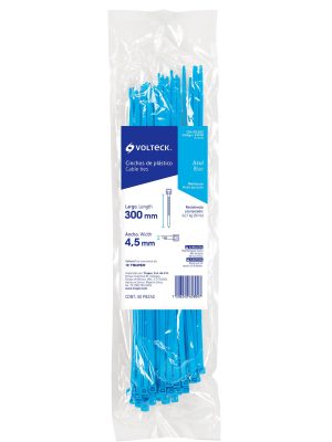 CIN-5030ZE1.jpg 41019 - Bolsa con 50 cinchos plásticos 50 lb, 300 x 4.5 mm, azules