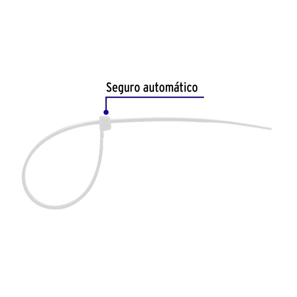 44309 - Bolsa con 25 cinchos plásticos 50 lb, 350x4.5, naturales