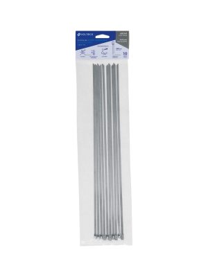 48041 - Bolsa con 10 cinchos de 36 cm,acero inoxidable,99 lb,VOLTECK