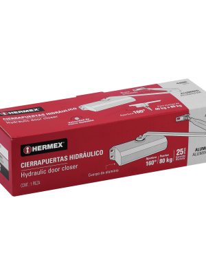 43606 - Cierrapuertas hidráulico color aluminio, HERMEX