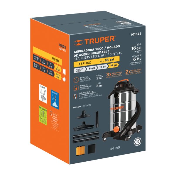 103128 - Caja de empaque de repuesto para ASP-16X, Truper