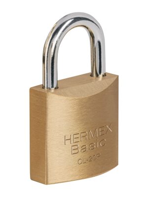 23513 - Blíster con 2 candados de latón de 20mm, HERMEX BASIC