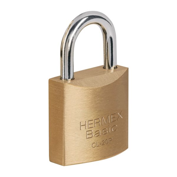 23513 - Blíster con 2 candados de latón de 20mm, HERMEX BASIC