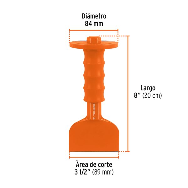 12193 - Cincel ladrillero 3-1/2 X 8' con grip, Truper