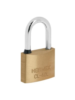 CL-40LD2.jpg 43437 - Candado de latón 40 mm gancho largo en blíster, HERMEX