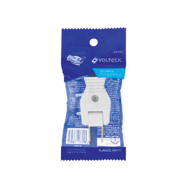 46991 - Clavija sencilla tipo bisagra, Volteck